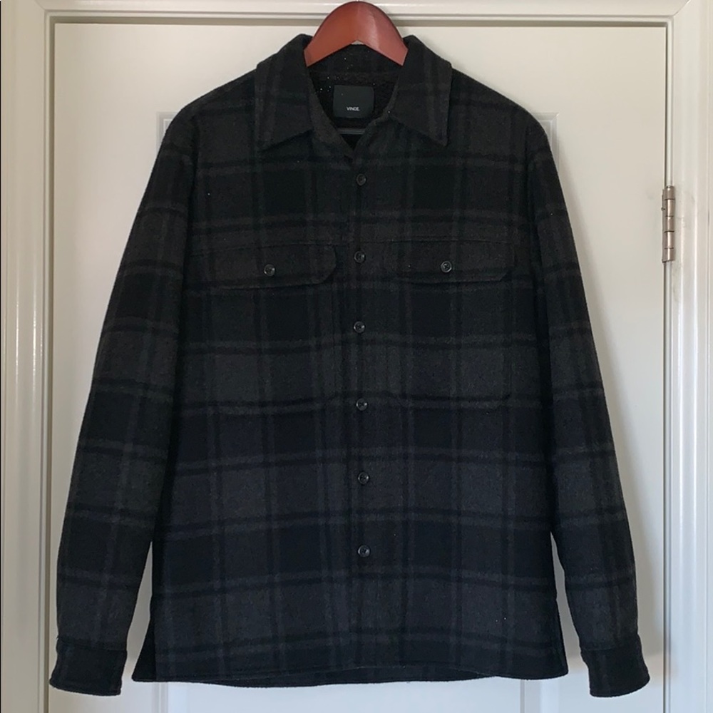Vince Military Style Wool Jacket
